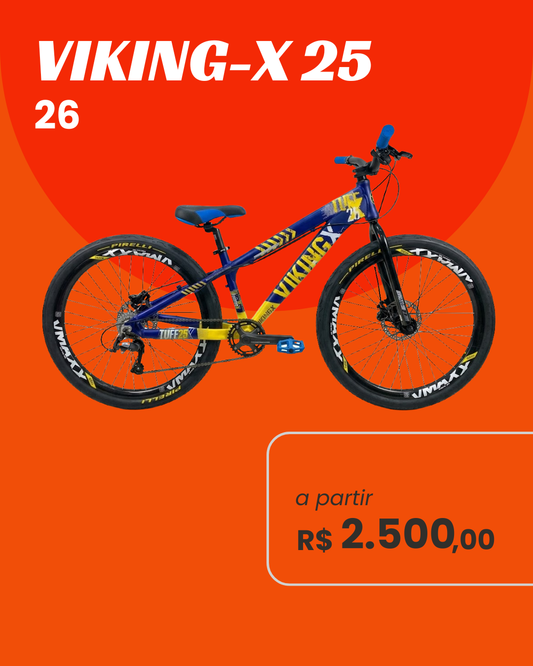 Bicicleta VikingX Tuff 25 Aro 26 - Monte do Seu Jeito (Linha Grau / Urban Extreme)