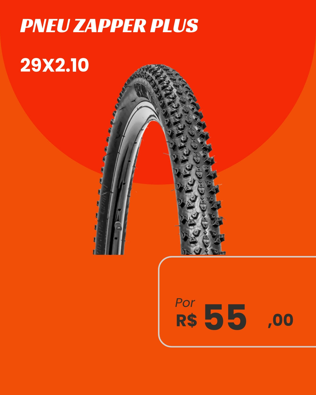 Pneu Arisun Zapper Plus 29x2.10 - Velocidade e Economia